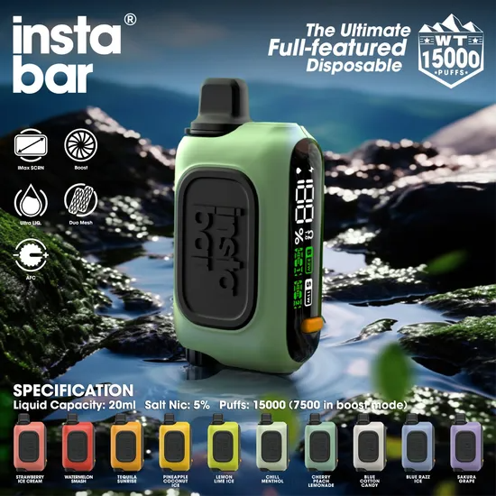 اینستابار ۱۵ هزار نعناع (Instabar Mint / Fresh Mint 15000 Puffs)